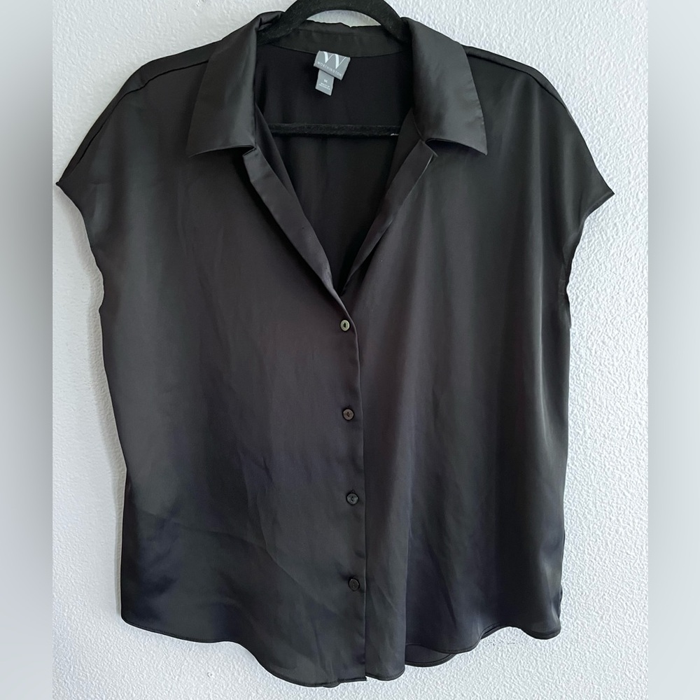 Worthington Womens Sleeveless Regular Fit Button-Down Shirt